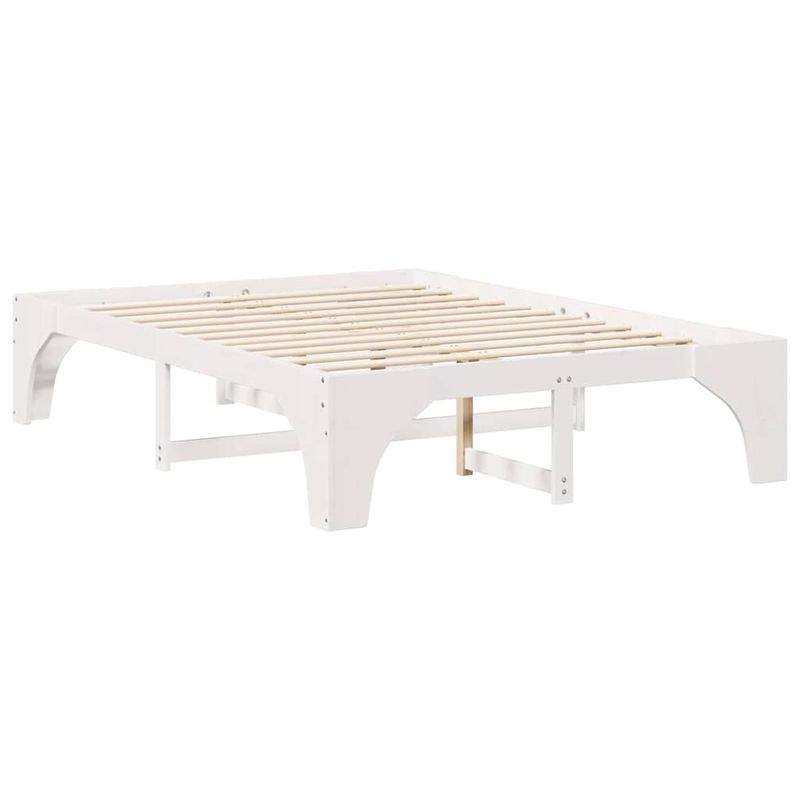 Casa si Gradina - Mobilier - Paturi si accesorii - Paturi - Cadru de pat Alb 140 x 200 cm Lemn de pin masiv - Infinity.ro