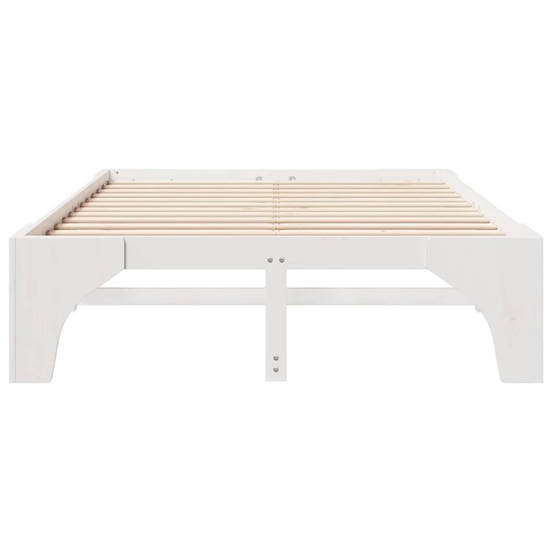 Casa si Gradina - Mobilier - Paturi si accesorii - Paturi - Cadru de pat Alb 140 x 200 cm Lemn de pin masiv - Infinity.ro