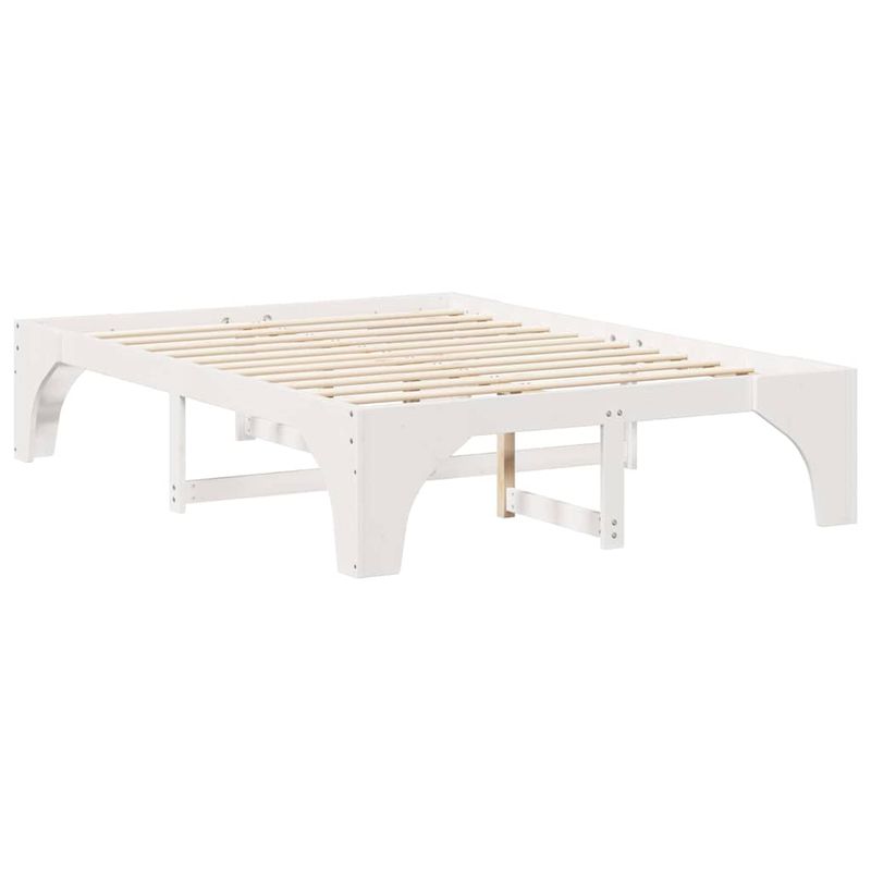 Casa si Gradina - Mobilier - Paturi si accesorii - Paturi - Cadru de pat Alb 140 x 200 cm Lemn de pin masiv - Infinity.ro