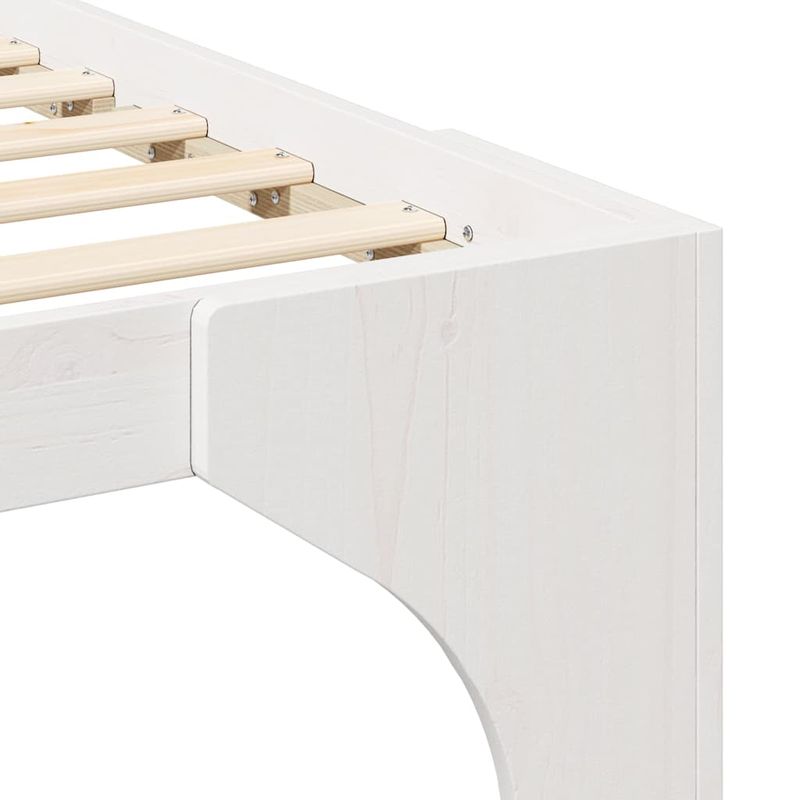 Casa si Gradina - Mobilier - Paturi si accesorii - Paturi - Cadru de pat Alb 140 x 200 cm Lemn de pin masiv - Infinity.ro