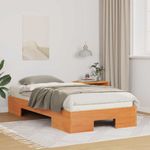 Casa si Gradina - Mobilier - Paturi si accesorii - Paturi - Cadru de pat de podea Maro 80 x 200 cm Lemn masiv de pin - Infinity.ro