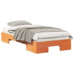 Casa si Gradina - Mobilier - Paturi si accesorii - Paturi - Cadru de pat de podea Maro 80 x 200 cm Lemn masiv de pin - Infinity.ro
