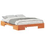 Casa si Gradina - Mobilier - Paturi si accesorii - Paturi - Cadru de pat de podea Maro 150 x 200 cm Lemn masiv de pin - Infinity.ro