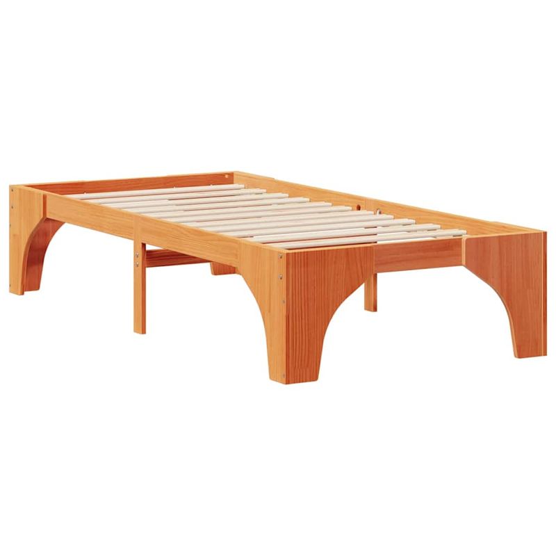 Casa si Gradina - Mobilier - Paturi si accesorii - Paturi - Cadru de pat Maro 75 x 190 cm Lemn de pin masiv - Infinity.ro