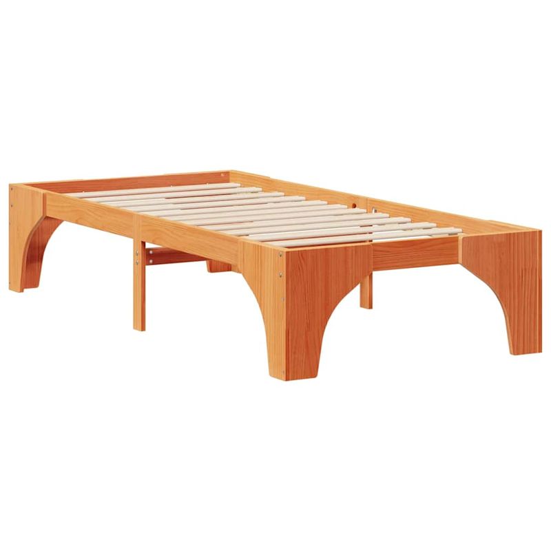 Casa si Gradina - Mobilier - Paturi si accesorii - Paturi - Cadru de pat Maro 75 x 190 cm Lemn de pin masiv - Infinity.ro