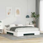 Casa si Gradina - Mobilier - Paturi si accesorii - Paturi - Cadru de pat de podea Alb 140 x 200 cm Lemn masiv de pin - Infinity.ro