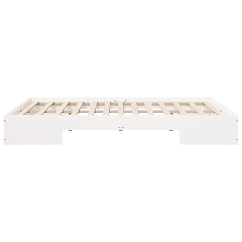 Casa si Gradina - Mobilier - Paturi si accesorii - Paturi - Cadru de pat de podea Alb 140 x 200 cm Lemn masiv de pin - Infinity.ro