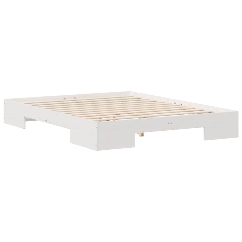 Casa si Gradina - Mobilier - Paturi si accesorii - Paturi - Cadru de pat de podea Alb 140 x 200 cm Lemn masiv de pin - Infinity.ro