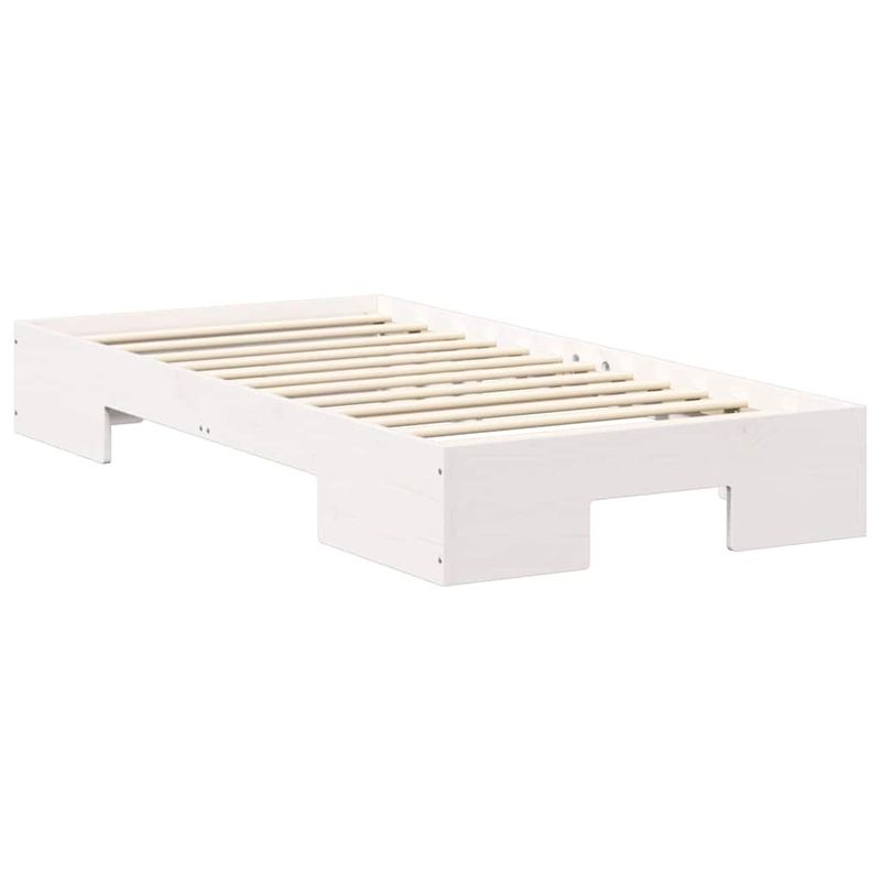 Casa si Gradina - Mobilier - Paturi si accesorii - Paturi - Cadru de pat de podea Alb 80 x 200 cm Lemn masiv de pin - Infinity.ro