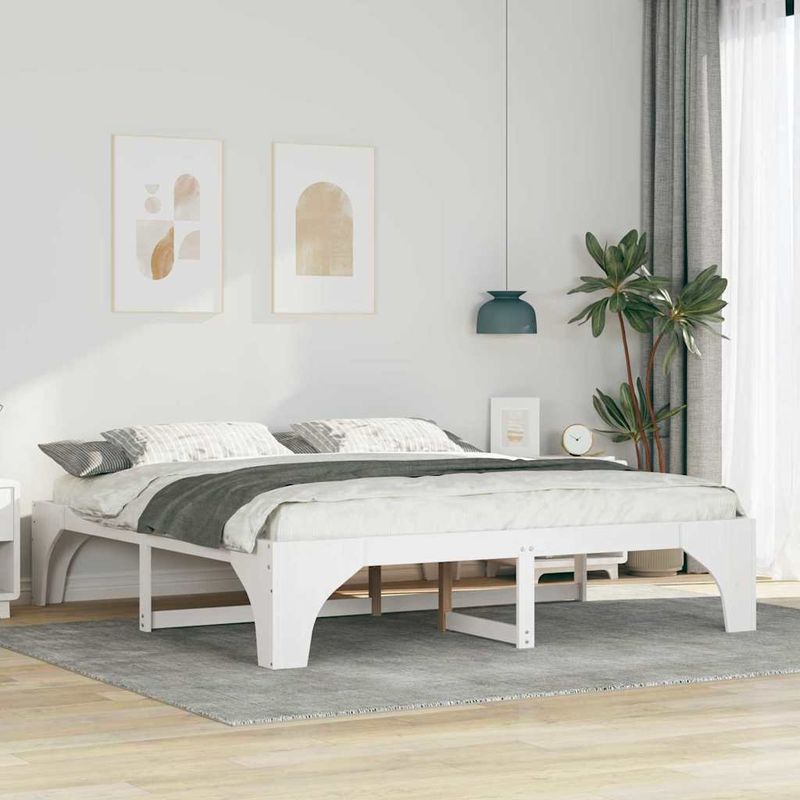 Casa si Gradina - Mobilier - Paturi si accesorii - Paturi - Cadru de pat Alb 180 x 200 cm Lemn de pin masiv - Infinity.ro