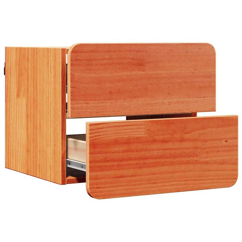 Casa si Gradina - Mobilier - Comode si corpuri - Noptiere - Noptiera Maroniu cerat 39 x 34 x 33 cm Lemn masiv de pin - Infinity.ro