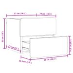 Casa si Gradina - Mobilier - Comode si corpuri - Noptiere - Noptiera Maroniu cerat 39 x 34 x 33 cm Lemn masiv de pin - Infinity.ro