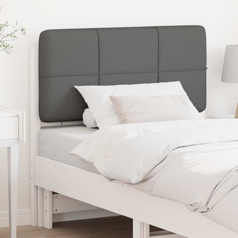 Casa si Gradina - Mobilier - Paturi si accesorii - Accesorii paturi - Tablie de pat tapitata Alb si gri deschis 75 cm Lemn de pin masiv - Infinity.ro