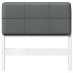 Casa si Gradina - Mobilier - Paturi si accesorii - Accesorii paturi - Tablie de pat tapitata Alb si gri deschis 75 cm Lemn de pin masiv - Infinity.ro