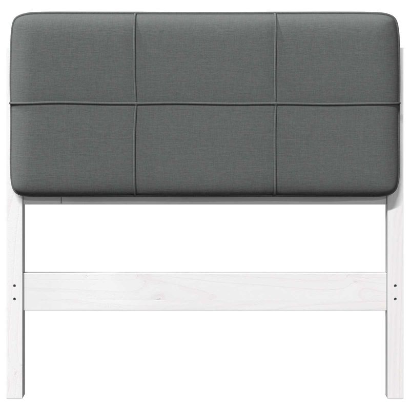 Casa si Gradina - Mobilier - Paturi si accesorii - Accesorii paturi - Tablie de pat tapitata Alb si gri deschis 75 cm Lemn de pin masiv - Infinity.ro