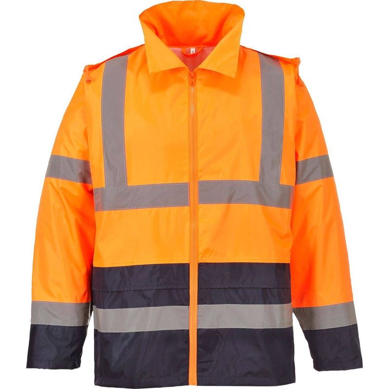 Casa si Gradina - Constructii - Echipamente de lucru - Imbracaminte protectia muncii - Jacheta de protectie pentru ploaie HiVis Contrast Portwest-H443 S Portocaliu - Infinity.ro