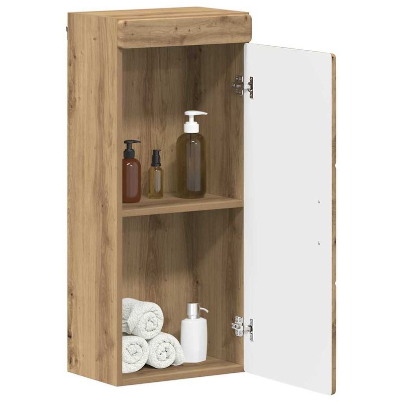 Casa si Gradina - Mobilier - Mobilier baie - Corpuri baie - Dulap de perete pentru baie cu raft TULUM Stejar Artizanal - Infinity.ro