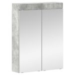 Casa si Gradina - Mobilier - Mobilier baie - Corpuri baie - Dulap cu oglinda pentru baie TULUM Gri din beton Lemn compozit - Infinity.ro