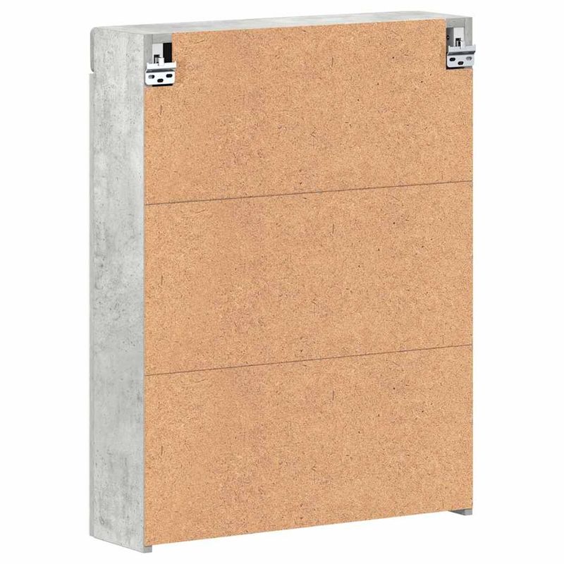 Casa si Gradina - Mobilier - Mobilier baie - Corpuri baie - Dulap cu oglinda pentru baie TULUM Gri din beton Lemn compozit - Infinity.ro