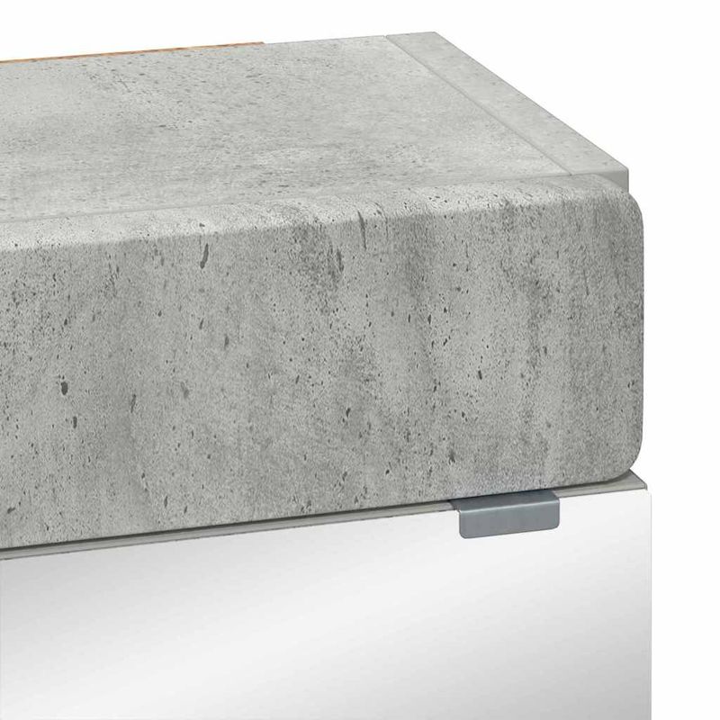 Casa si Gradina - Mobilier - Mobilier baie - Corpuri baie - Dulap cu oglinda pentru baie TULUM Gri din beton Lemn compozit - Infinity.ro