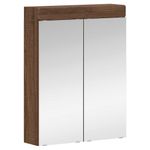 Casa si Gradina - Mobilier - Mobilier baie - Corpuri baie - Dulap cu oglinda pentru baie TULUM Stejar inchis Lemn compozit - Infinity.ro
