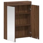Casa si Gradina - Mobilier - Mobilier baie - Corpuri baie - Dulap cu oglinda pentru baie TULUM Stejar inchis Lemn compozit - Infinity.ro