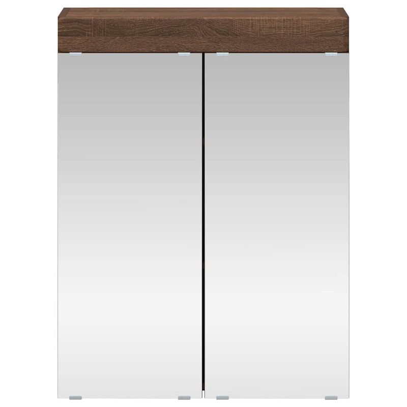 Casa si Gradina - Mobilier - Mobilier baie - Corpuri baie - Dulap cu oglinda pentru baie TULUM Stejar inchis Lemn compozit - Infinity.ro