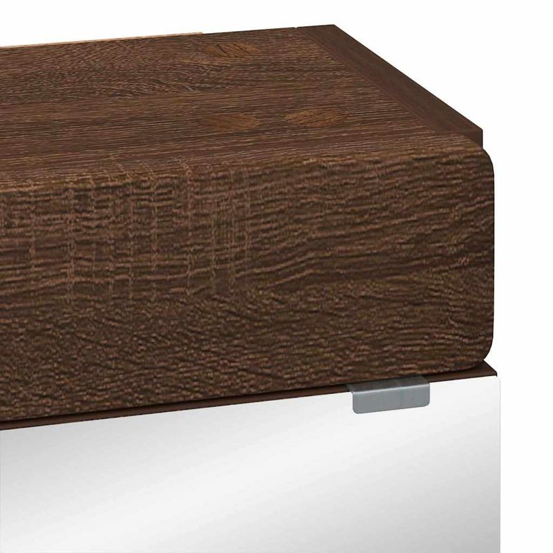 Casa si Gradina - Mobilier - Mobilier baie - Corpuri baie - Dulap cu oglinda pentru baie TULUM Stejar inchis Lemn compozit - Infinity.ro
