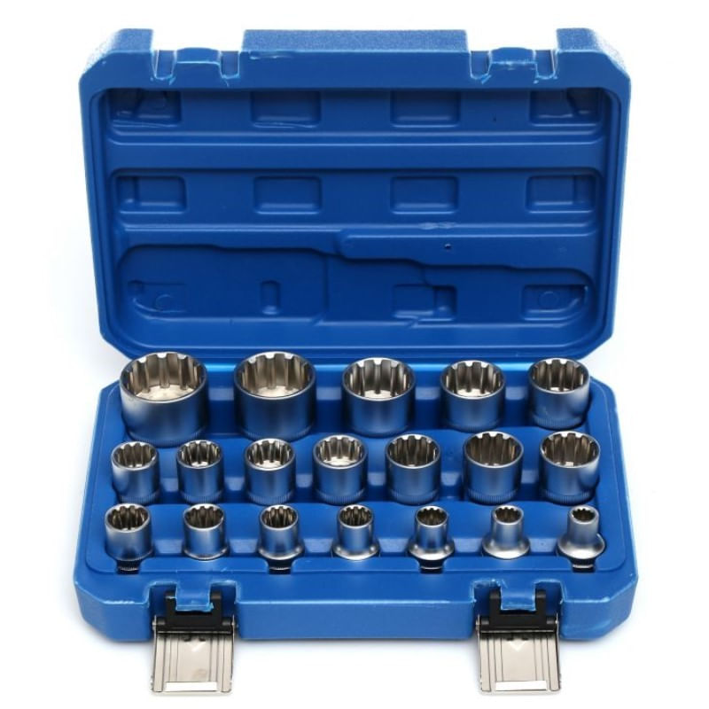 Casa si Gradina - Constructii - Scule de mana si unelte - Chei si truse chei - Set chei tubulare, Kraft&Dele KD10347, 19 piese - Infinity.ro