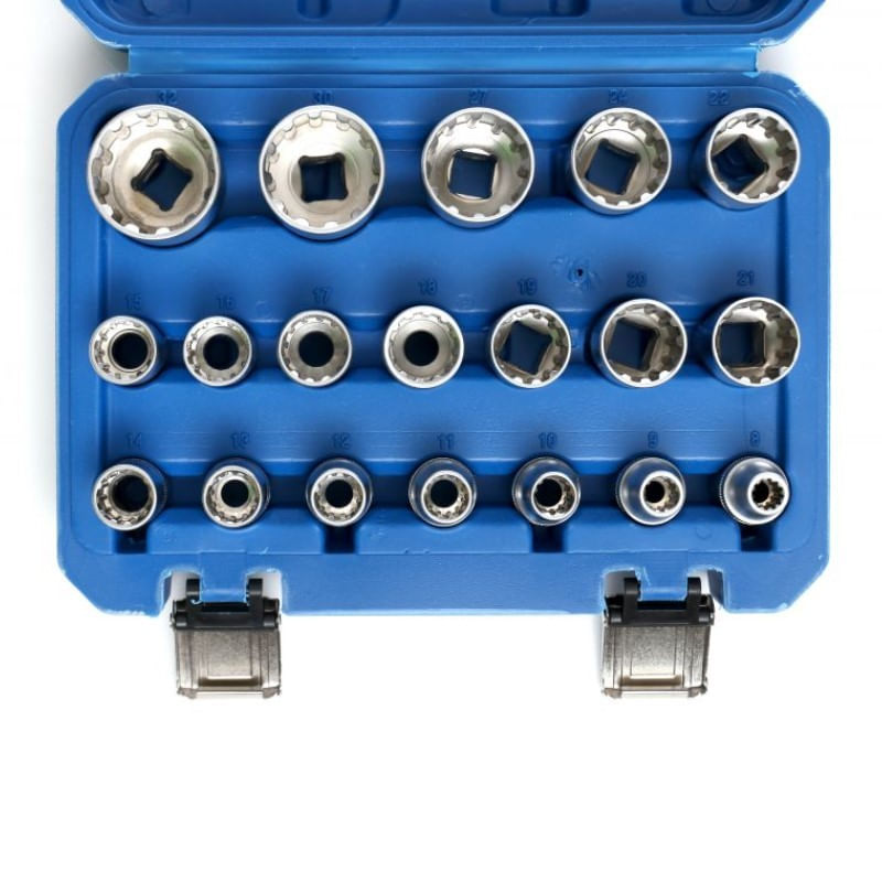 Casa si Gradina - Constructii - Scule de mana si unelte - Chei si truse chei - Set chei tubulare, Kraft&Dele KD10347, 19 piese - Infinity.ro