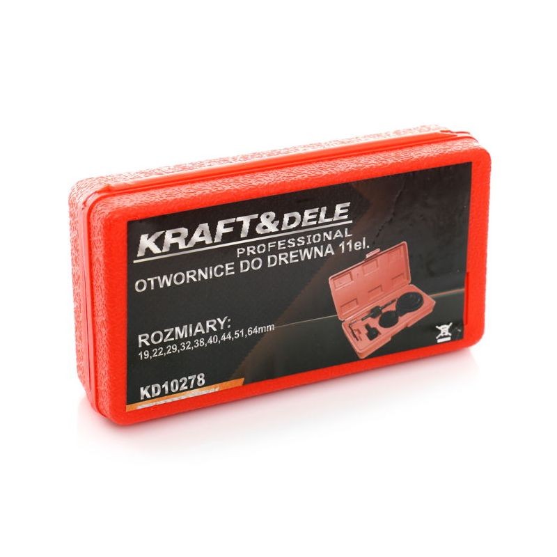Casa si Gradina - Constructii - Scule electrice si accesorii - Seturi si accesorii pentru gaurit si insurubat - Set carote pentru lemn, 11 buc 19-64mm, KD10278, Kraft&Dele - Infinity.ro