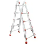 Auto si Moto - Reparatii si depanare - Scule auto - Echipamente de ridicare si sprijin - Scara multifunctionala aluminiu VERKE 4x4, 16 trepte, V87100 - Infinity.ro