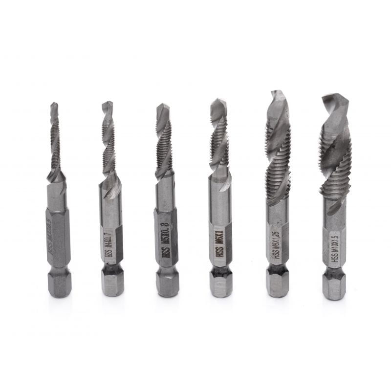 Casa si Gradina - Constructii - Scule electrice si accesorii - Seturi si accesorii pentru gaurit si insurubat - Set burghie pentru filetare, M3 M10, KD980, Kraft&Dele - Infinity.ro