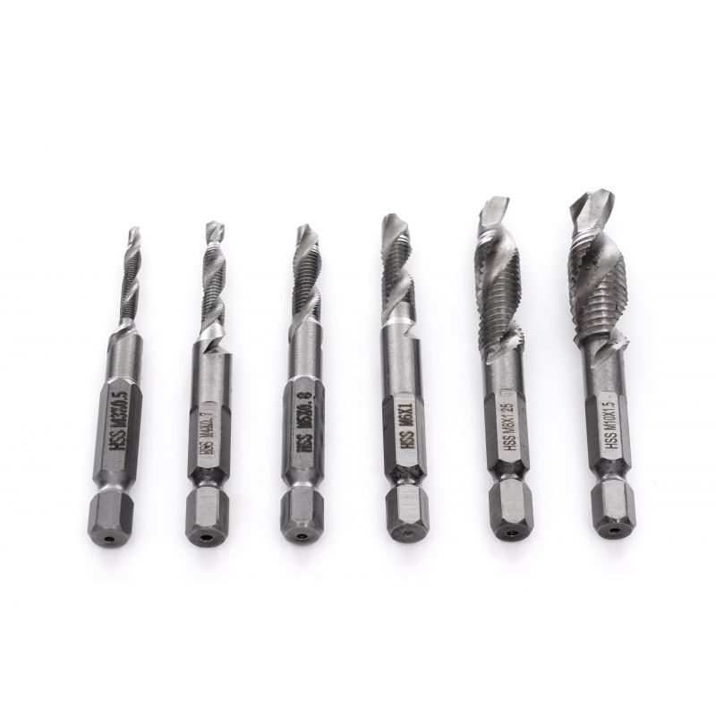 Casa si Gradina - Constructii - Scule electrice si accesorii - Seturi si accesorii pentru gaurit si insurubat - Set burghie pentru filetare, M3 M10, KD980, Kraft&Dele - Infinity.ro