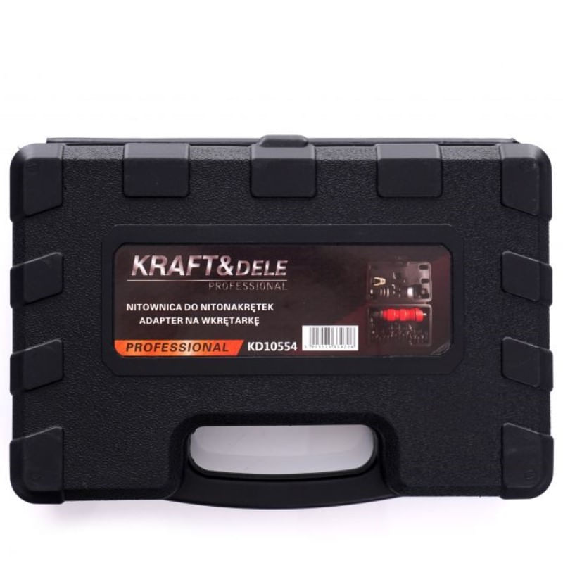 Casa si Gradina - Constructii - Scule electrice si accesorii - Seturi si accesorii pentru gaurit si insurubat - Pistol de nituit cu adaptor, pentru surubelnita, KD10554, Kraft&Dele - Infinity.ro