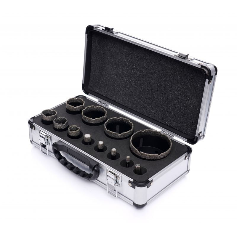 Casa si Gradina - Constructii - Scule electrice si accesorii - Seturi si accesorii pentru gaurit si insurubat - Set carote diamantate, 12 buc 6-68mm, Kraft&Dele, KD11227 - Infinity.ro