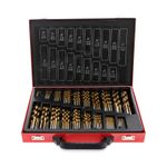 Casa si Gradina - Constructii - Scule electrice si accesorii - Seturi si accesorii pentru gaurit si insurubat - Set burghie din titan, HSS pentru metal 170 buc, KD991, Kraft&Dele - Infinity.ro