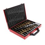 Casa si Gradina - Constructii - Scule electrice si accesorii - Seturi si accesorii pentru gaurit si insurubat - Set burghie din titan, HSS pentru metal 170 buc, KD991, Kraft&Dele - Infinity.ro