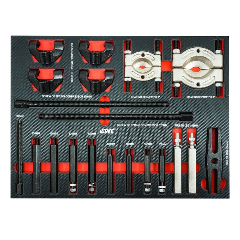 Casa si Gradina - Constructii - Depozitare, transport si protectie - Organizatoare si cutii scule - Dulap de scule, Verke V33109, 7 sertare, 306 elemente, cu roti - Infinity.ro