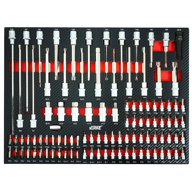 Casa si Gradina - Constructii - Depozitare, transport si protectie - Organizatoare si cutii scule - Dulap scule, 298 piese, V33108, Verke - Infinity.ro