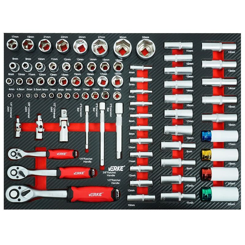 Casa si Gradina - Constructii - Depozitare, transport si protectie - Organizatoare si cutii scule - Dulap scule, 298 piese, V33108, Verke - Infinity.ro