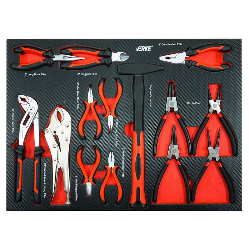 Casa si Gradina - Constructii - Depozitare, transport si protectie - Organizatoare si cutii scule - Dulap de scule, Verke V33109, 7 sertare, 306 elemente, cu roti - Infinity.ro