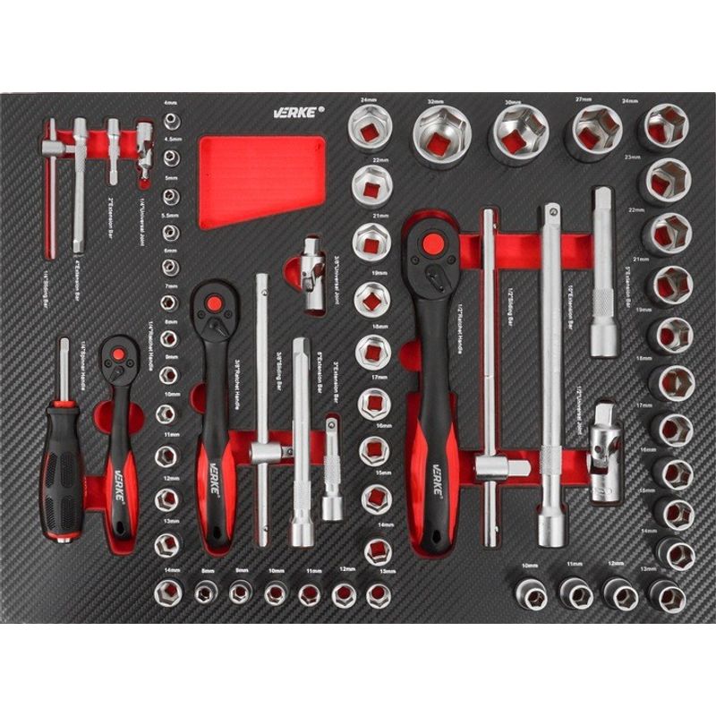 Casa si Gradina - Constructii - Depozitare, transport si protectie - Organizatoare si cutii scule - Dulap echipat cu scule, Verke, 154 piese, V33111 - Infinity.ro