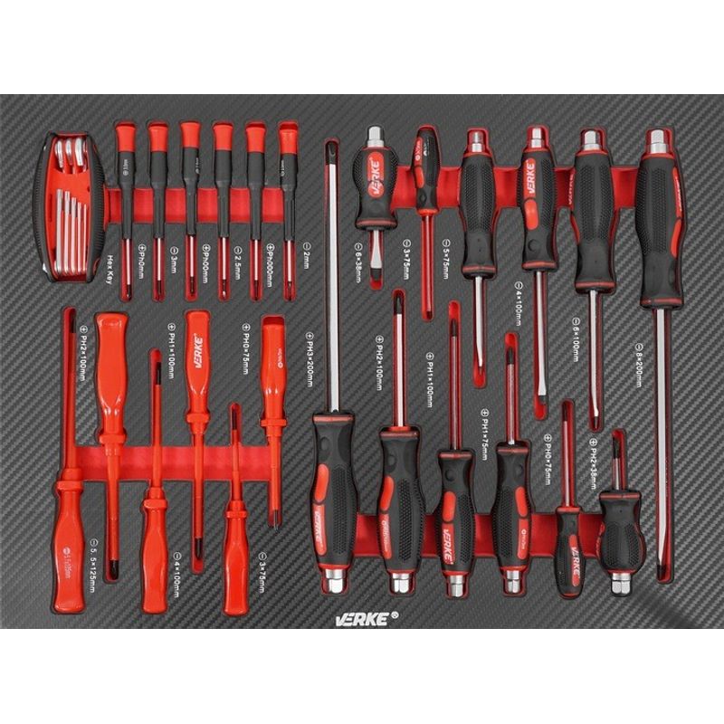 Casa si Gradina - Constructii - Depozitare, transport si protectie - Organizatoare si cutii scule - Dulap echipat cu scule, Verke, 154 piese, V33111 - Infinity.ro