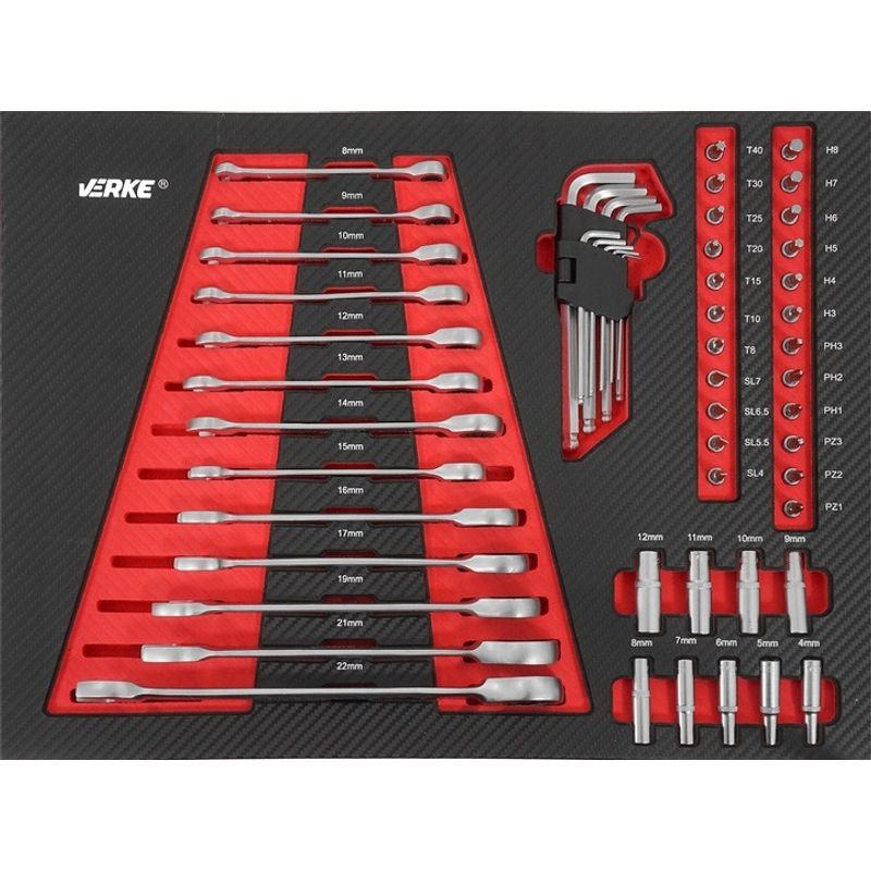 Casa si Gradina - Constructii - Depozitare, transport si protectie - Organizatoare si cutii scule - Dulap echipat cu scule, Verke, 154 piese, V33111 - Infinity.ro