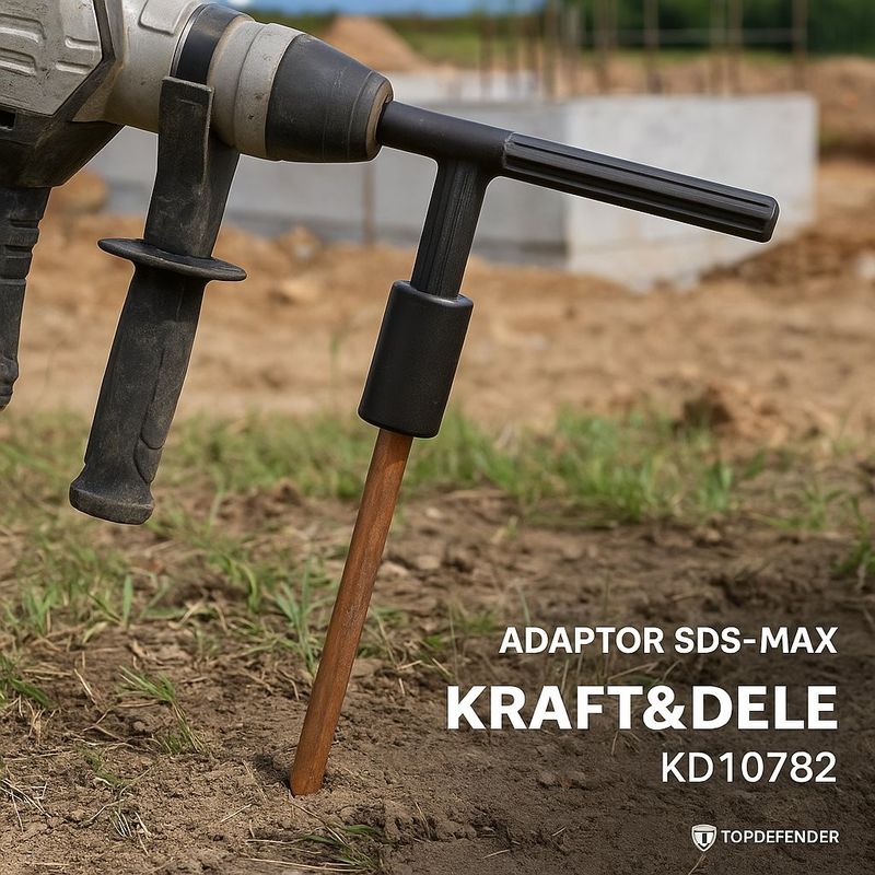 Casa si Gradina - Constructii - Scule electrice si accesorii - Seturi si accesorii pentru gaurit si insurubat - Adaptor pentru batere tije de impamantare, Kraft&Dele, otel calit, compatibil universal, KD10782 - Infinity.ro