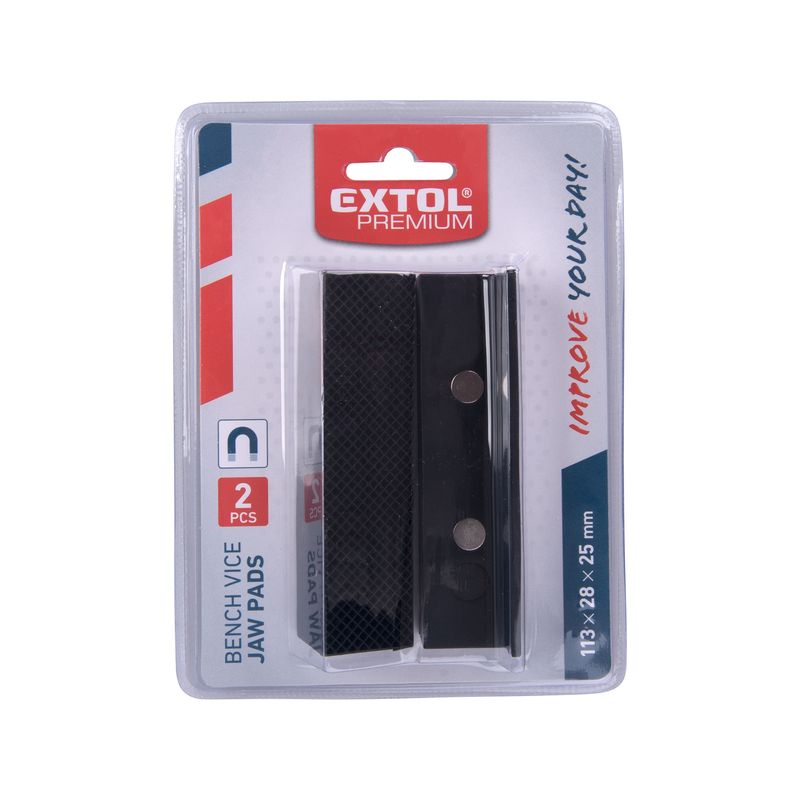 Casa si Gradina - Constructii - Scule electrice si accesorii - Menghine si cleme fixare - Falci menghina 113 mm, EXTOL PREMIUM, 8812697, TPU, magneti - Infinity.ro