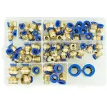 Casa si Gradina - Electrice - Echipamente electrice - Accesorii compresoare - Set cuplaje pneumatice, VERKE, 72 de piese, V06747 - Infinity.ro