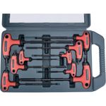 Casa si Gradina - Constructii - Scule de mana si unelte - Chei si truse chei - Chei TORX cu maner tip T, EXTOL PREMIUM, 9 piese, 8819401 - Infinity.ro