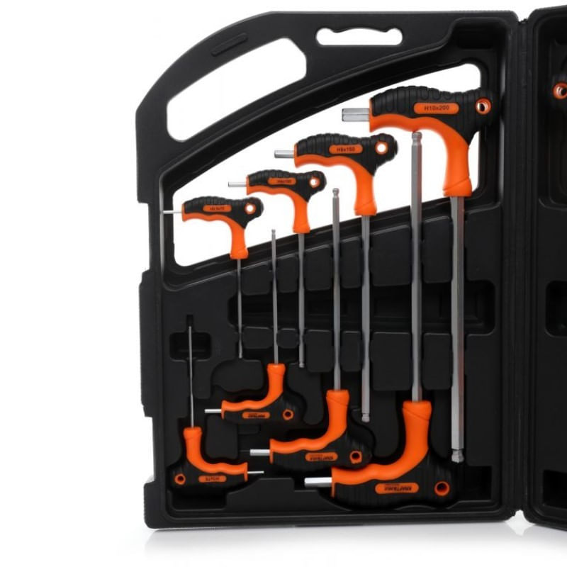 Casa si Gradina - Constructii - Scule de mana si unelte - Chei si truse chei - Set imbusi cu maner, Kraft&Dele, KD10907, Torx, 16 elemente - Infinity.ro